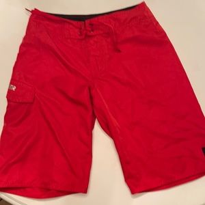 Red Quicksilver Board Shorts